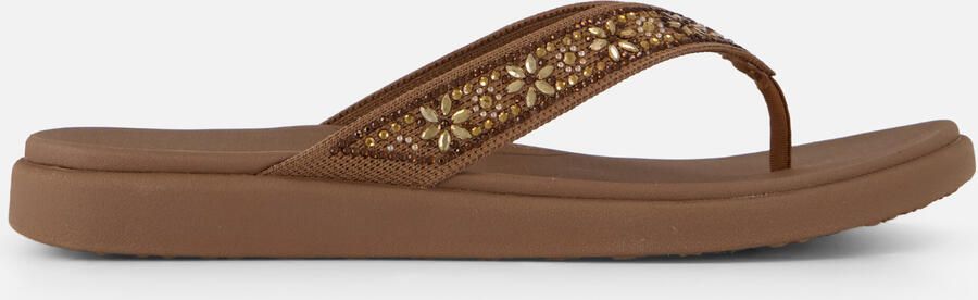 Skechers MEDITATION LUXE SUNNY GLOW Dames Slippers Mokka - Foto 5