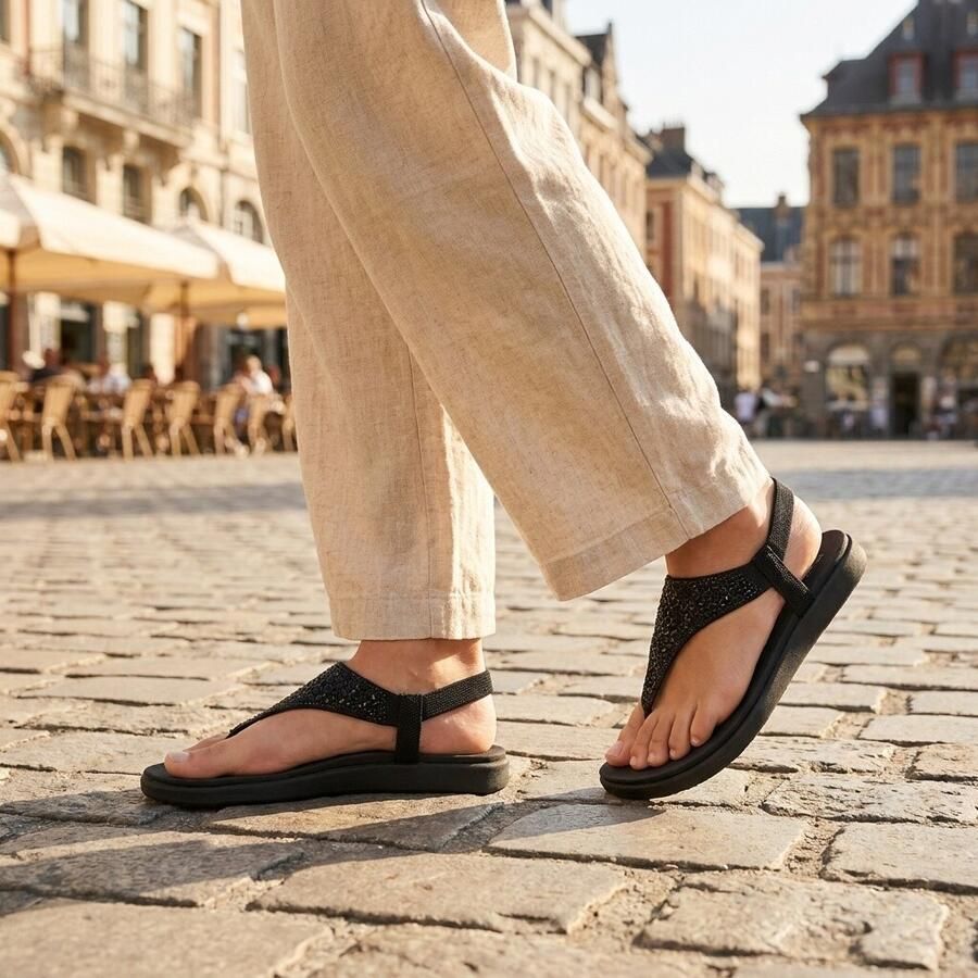 Skechers MEDITATION LUXE-MODERN EVENT Dames Sandalen Zwart - Foto 2
