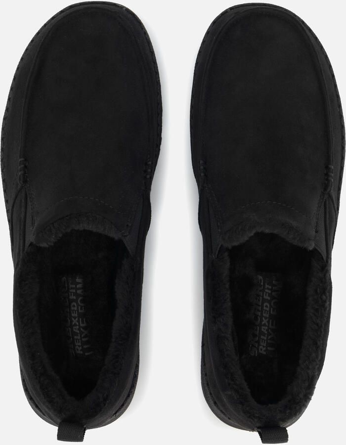 Skechers Rohde Pantoffels Heren Instap sloffen Leer met voering Zwart - Foto 2
