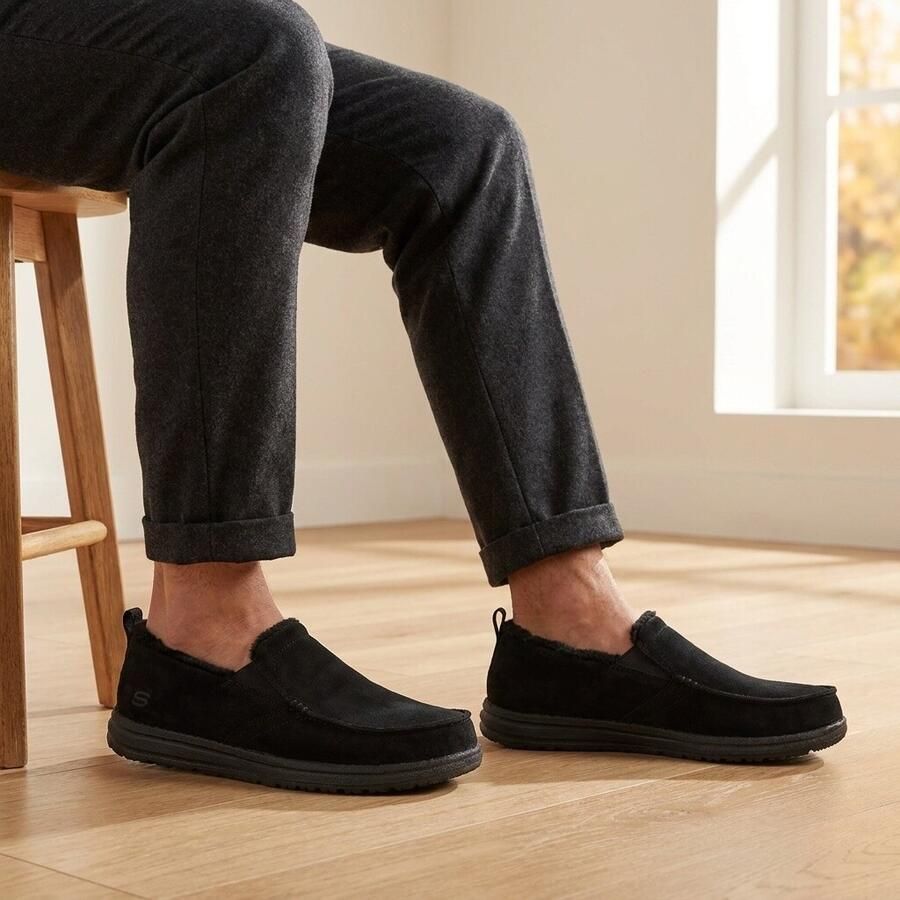 Skechers Relaxed Fit Melson Willmore Dichte pantoffels Heren Zwart