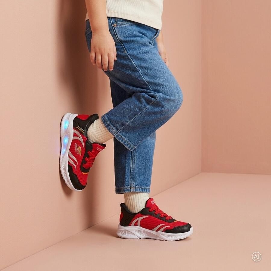Skechers Meteor Lights Slip-ins Sneakers rood