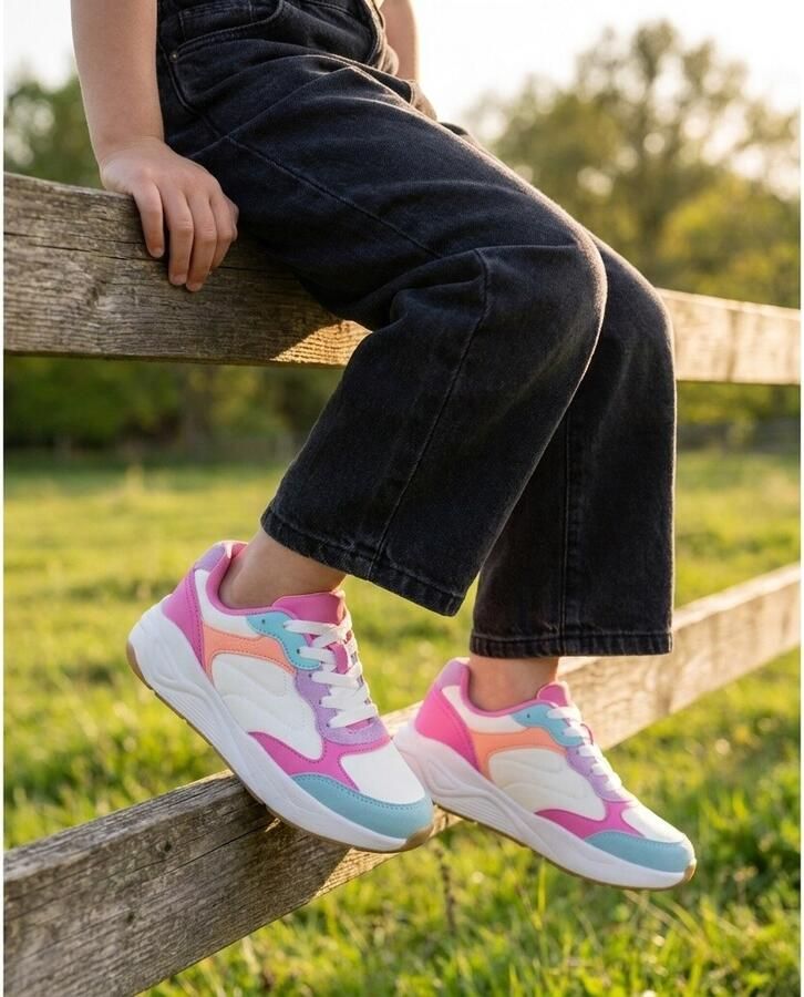 Skechers NOVA JOGGER COLOR CLASSIC Meisjes Sneakers Wit