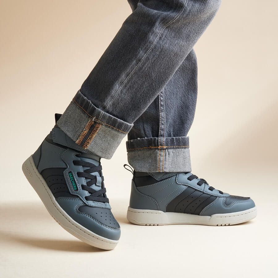 Skechers Quick Street jongens sneakers zwart grijs Uitneembare zool - Foto 5