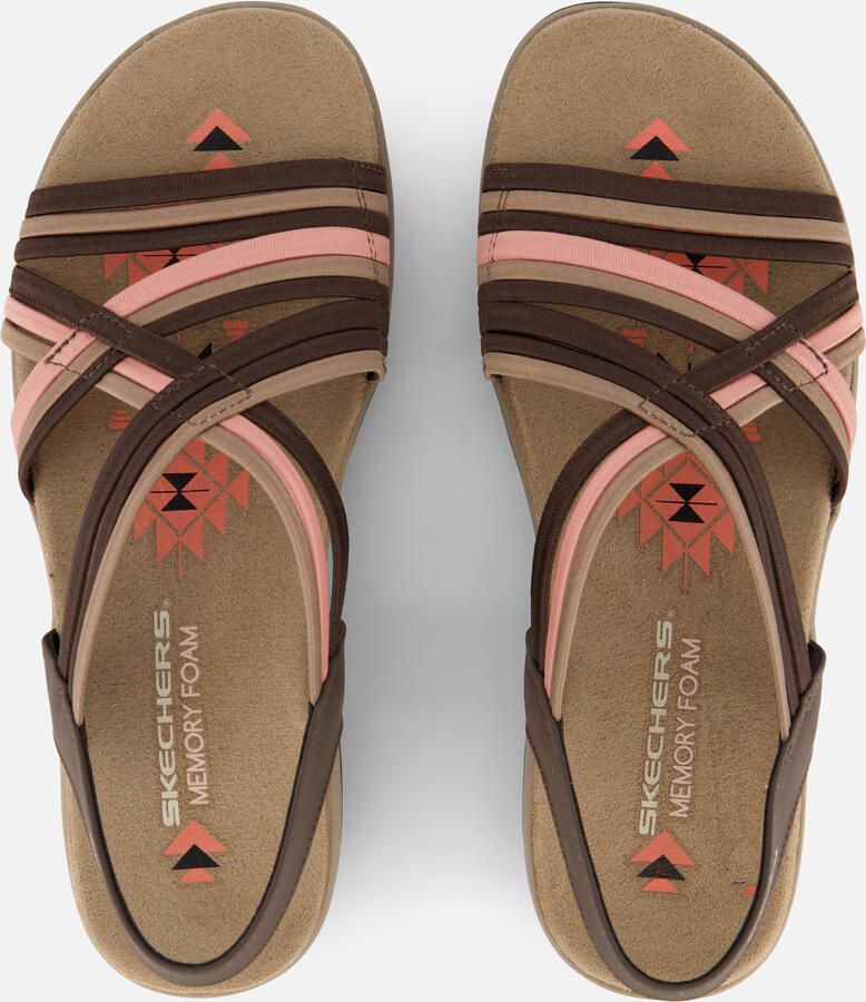 Skechers Reggae Slim Simply Stretch Sandalen Plat donkerbruin - Foto 4