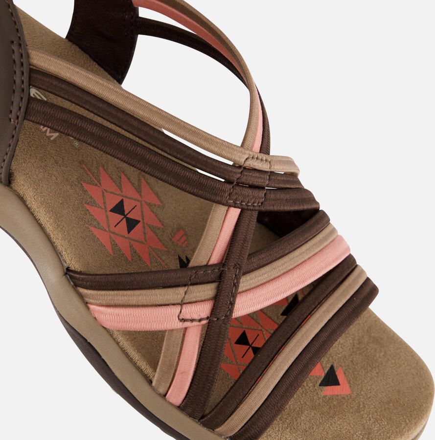Skechers Reggae Slim Simply Stretch Sandalen Plat donkerbruin - Foto 3