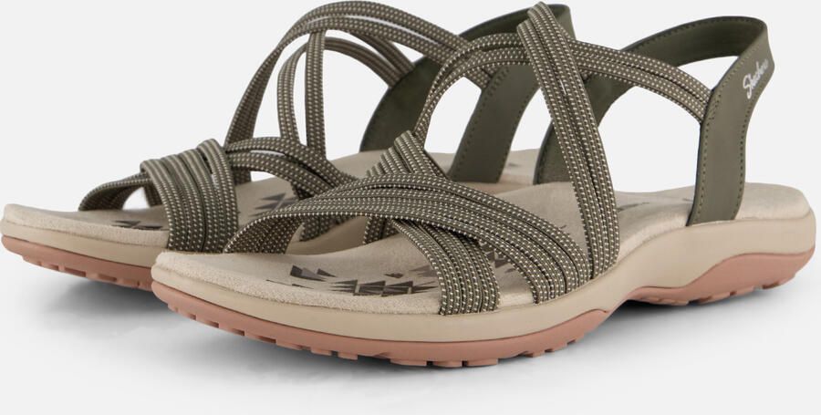 Skechers Sandalen REGGAE SLIM TURN IT UP met elastische riempjes