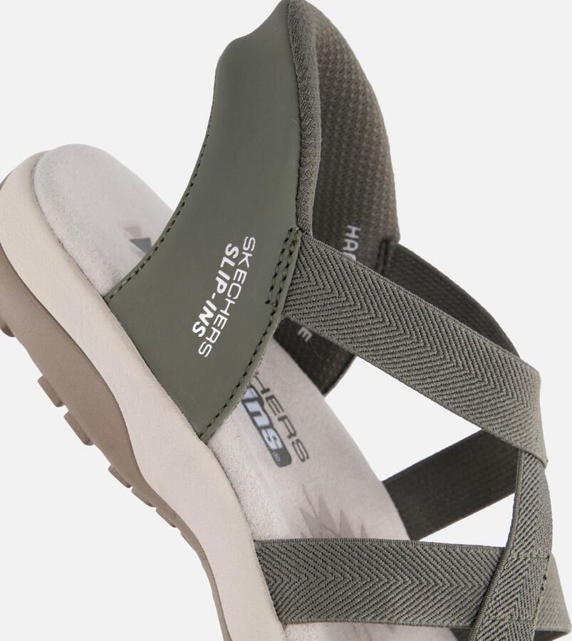 Skechers REGGAE SLIM STRETCH FLEX Dames Sandalen Olijf - Foto 3
