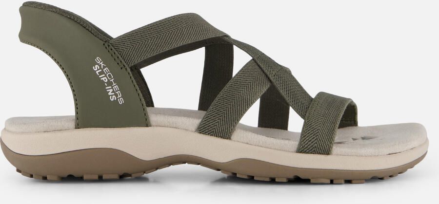 Skechers REGGAE SLIM STRETCH FLEX Dames Sandalen Olijf - Foto 5