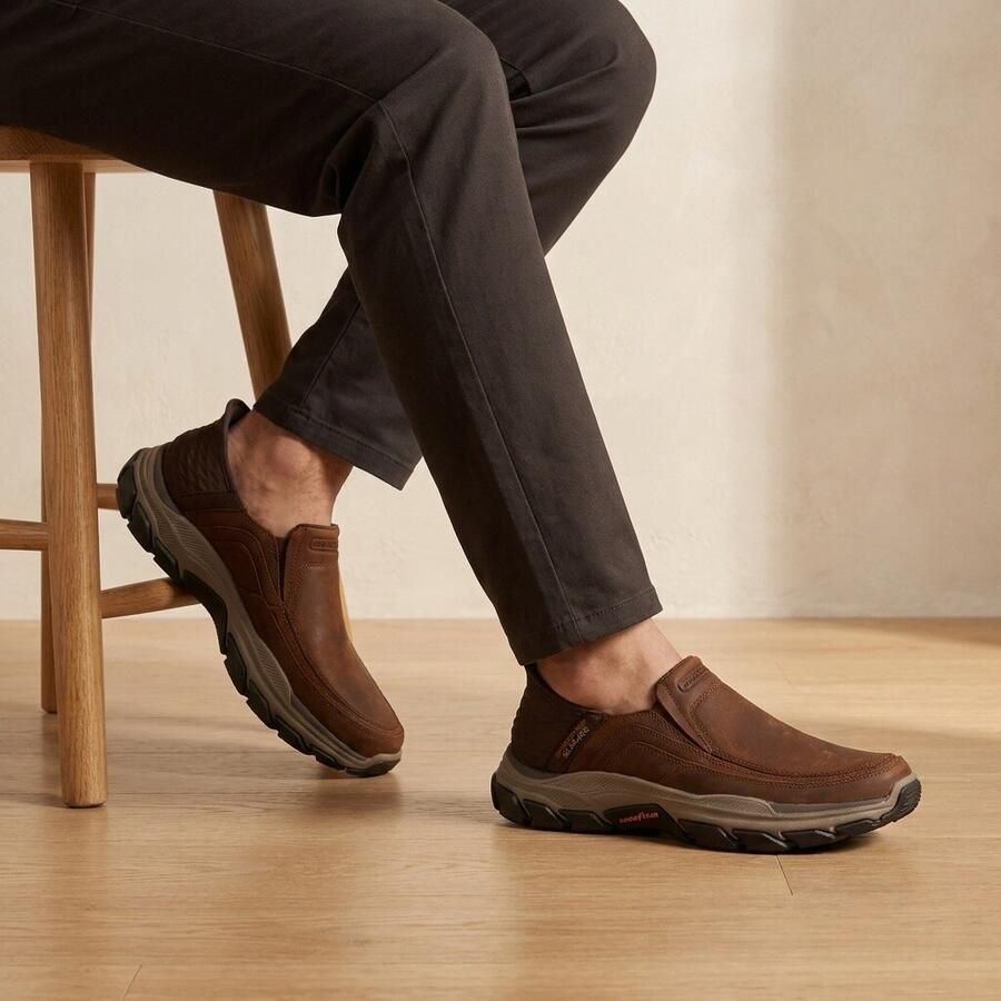 Skechers Slip-ins RF Respected Elgin Heren slip-ins leren slip-on bruin 204810 CDB - Foto 2