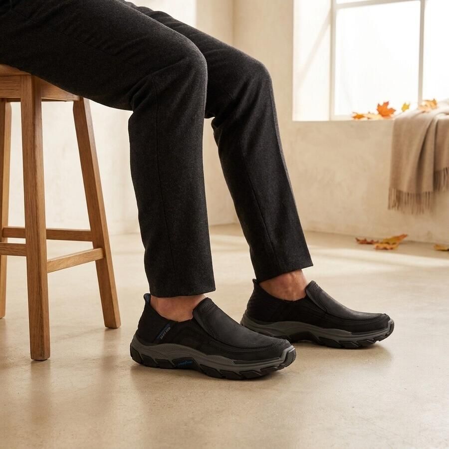 Skechers Hands Free Slip-ins RF Respected instapper Heren Zwart