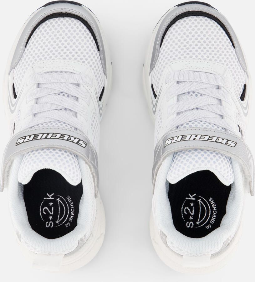 Skechers RETRO-GRAPH Meisjes Veterschoenen Wit Zilver - Foto 2