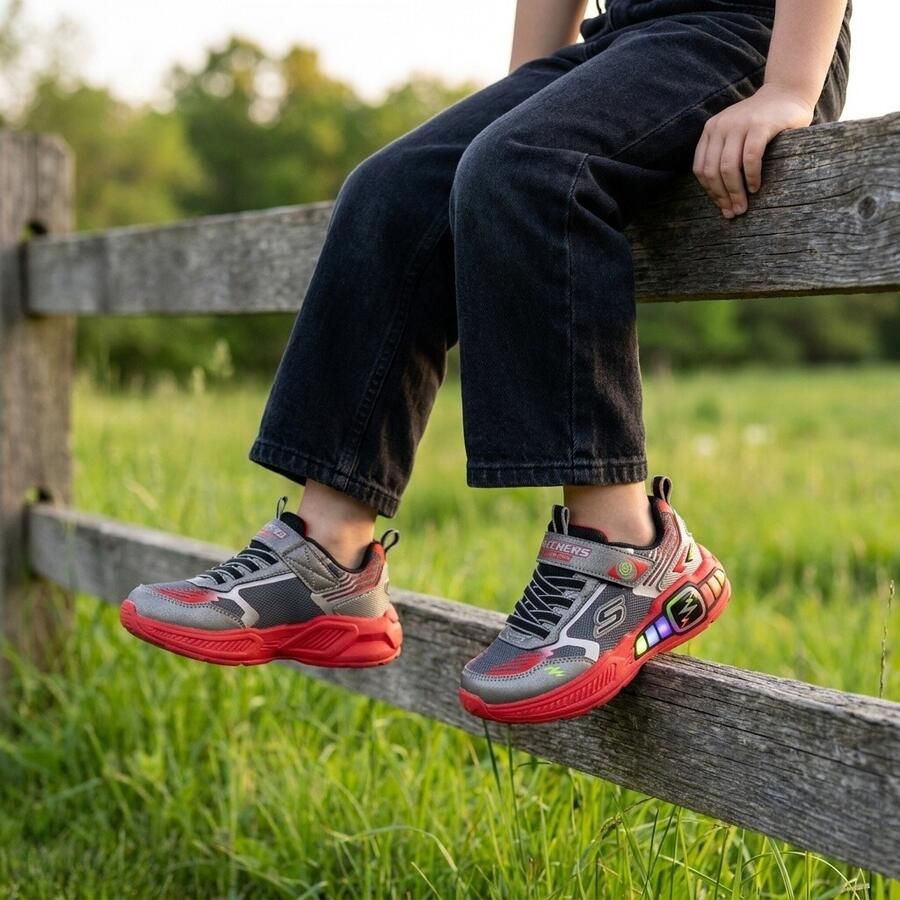 Skechers Light Storm 3.0 jongens sneaker Grijs