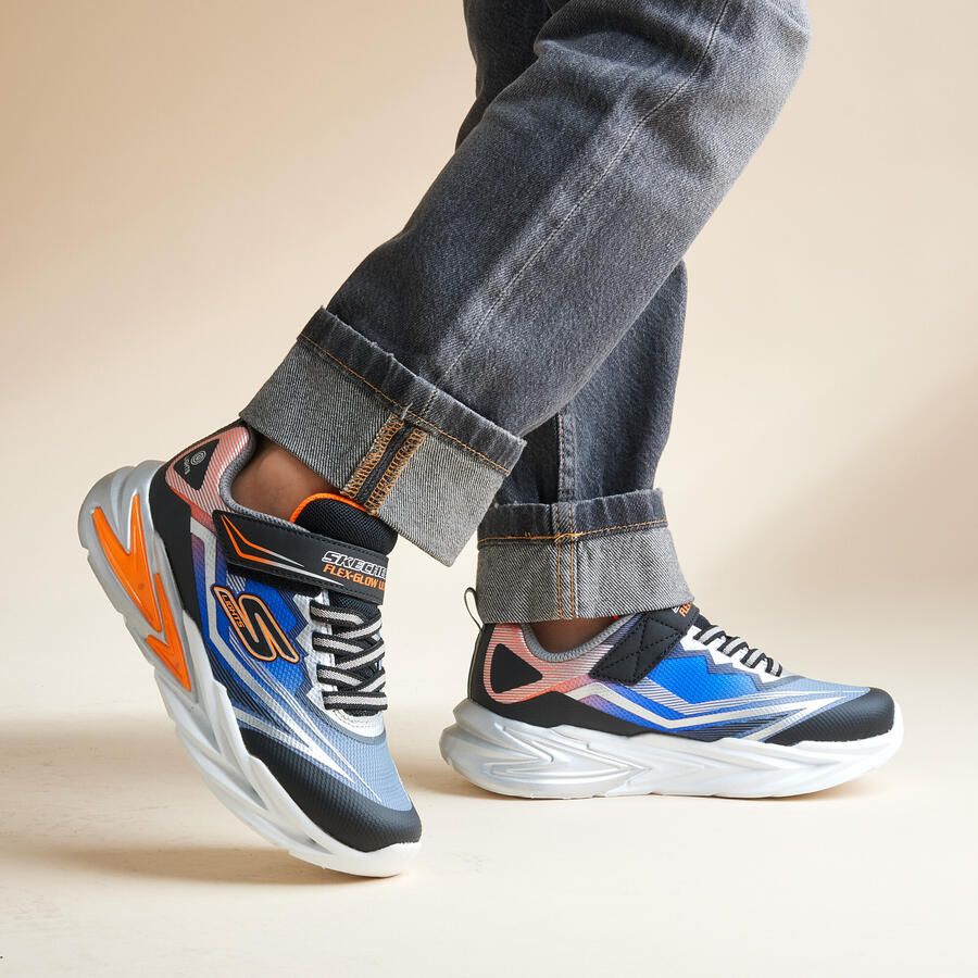 Skechers S Lighs Flex-Glow Ultra jongens sneaker Zwart multi