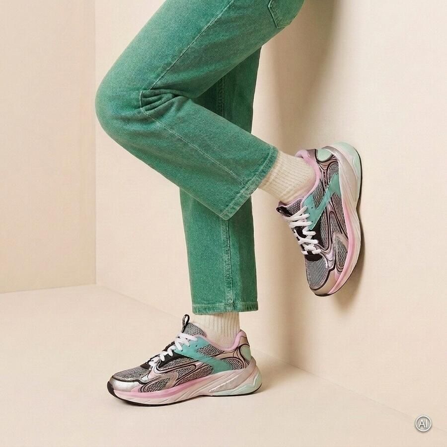 Skechers S2K Sneakers zilver Synthetisch