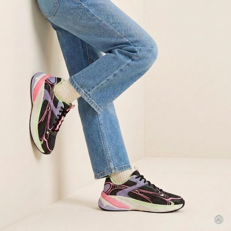 Skechers S2K Sneakers zwart Synthetisch Dames