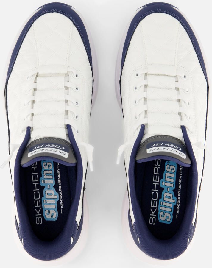 Skechers Cozy Fit heren sneakers wit blauw Extra comfort Memory Foam - Foto 2