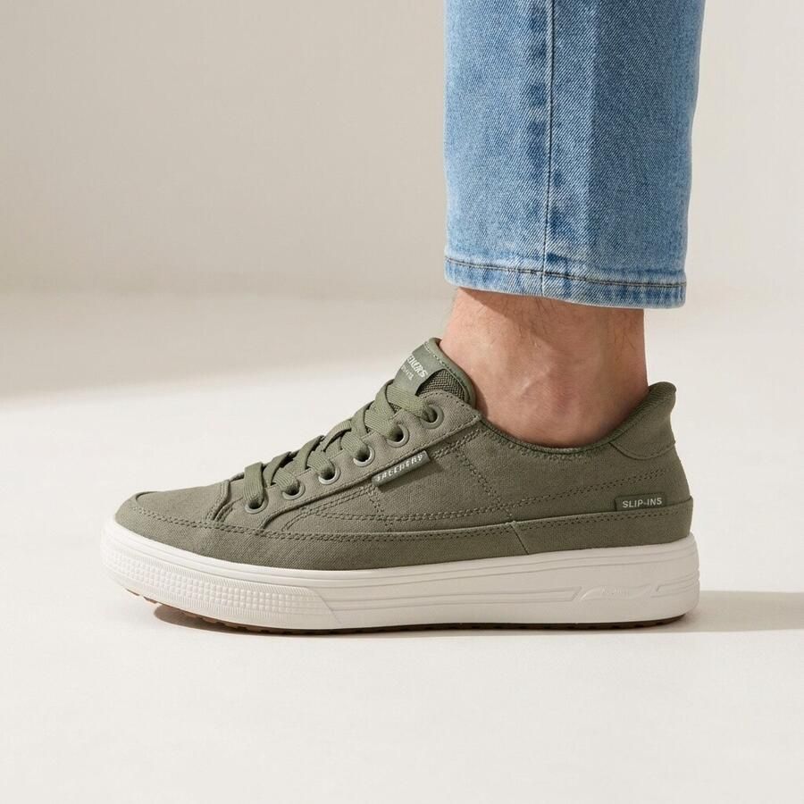 Skechers ARCH FIT ARCADE SEE YA THER Heren Sneakers Olijf - Foto 2