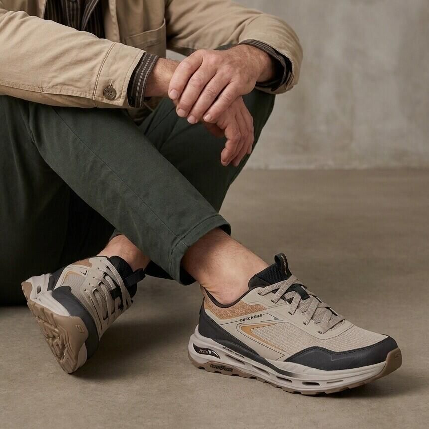 Skechers Slip-Ins Arch Fit Orvan Ultra Talon Sneakers Heren Beige