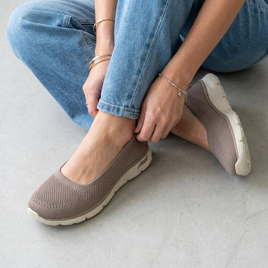 Skechers Slip Sneakers Unisex ins Arch Fit Sunny taupe Textiel
