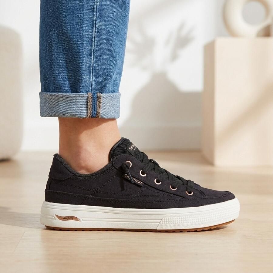 Skechers Arch Fit Arcade Meet Ya There Vegan instapper Black Dames - Foto 2