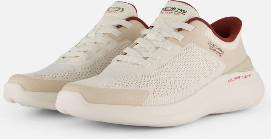 Skechers Slip Sneakers Unisex ins Bounder 2.0 Instappers beige