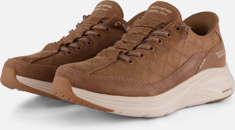 Skechers CONTOUR FOAM-Naturel EASE Dames Instappers Naturel Chestnut