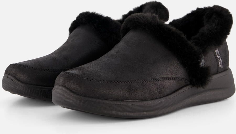 Skechers Slip-Ins Cozy Escape Pantoffels Dames Zwart