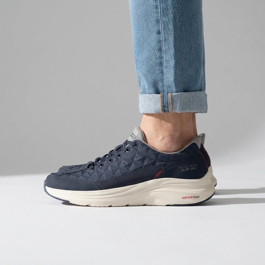 Skechers Heren Cozy Fit Slip-ins Sneakers Contour Foam 232619 NVGY - Foto 2