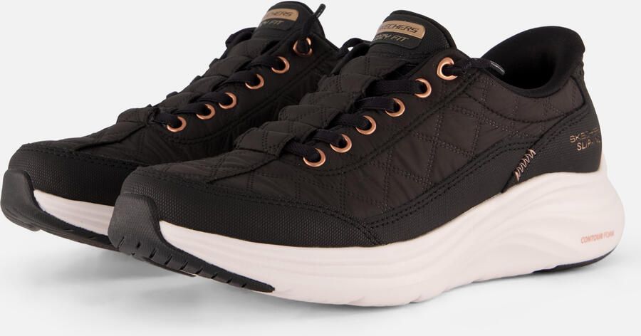 Skechers CONTOUR FOAM GOLDEN HOUR Dames Instappers Zwart