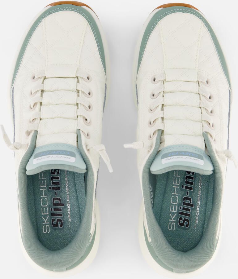 Skechers Slip-ins: Counter Foam dames sneakers groen wit Extra comfort Memory Foam - Foto 3