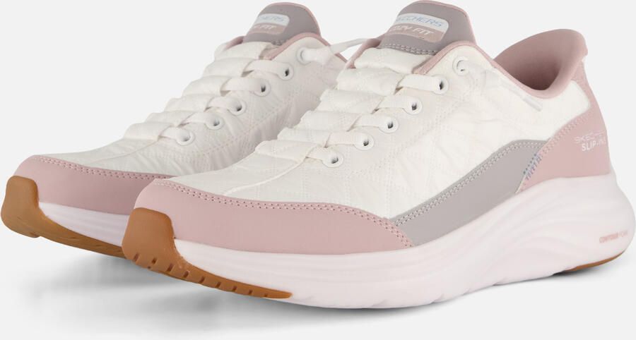 Skechers Slip-Ins: Cosy Fit Knotted Bungee Sneakers Laag Wit