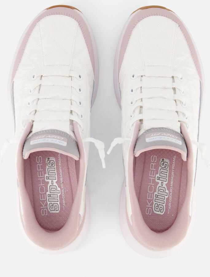 Skechers Slip-Ins: Cosy Fit Knotted Bungee Sneakers Laag Wit - Foto 3