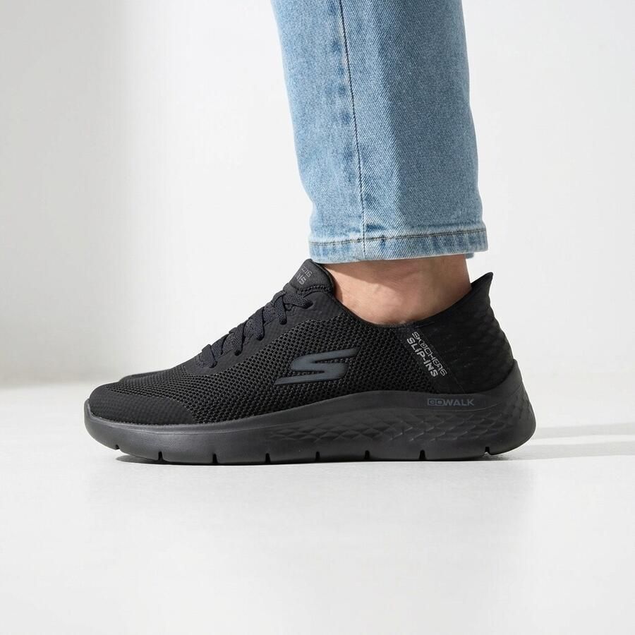 Skechers Slip-ins Go Walk Flex Hands Up Heren Instappers Zwart - Foto 4