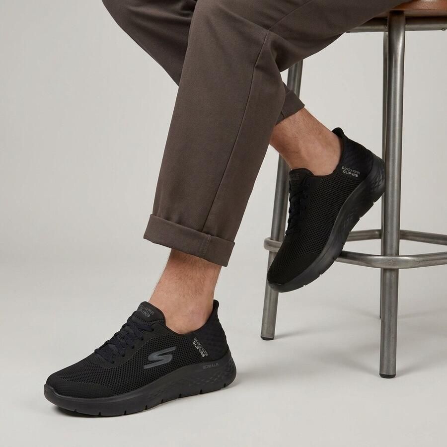 Skechers Slip-ins Go Walk Flex Hands Up Heren Instappers Zwart - Foto 3