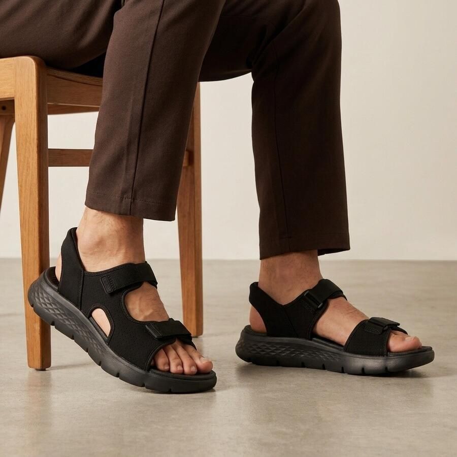 Skechers herensandaal Go Walk Flex SD Easy Entry zwart - Foto 3