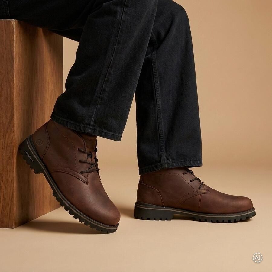 Skechers Slip-Ins Quintero Damien Instap Boots Heren Bruin - Foto 6