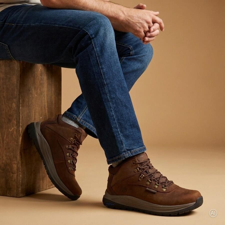 Skechers Slip-ins Relaxed Fit Veterschoenen bruin