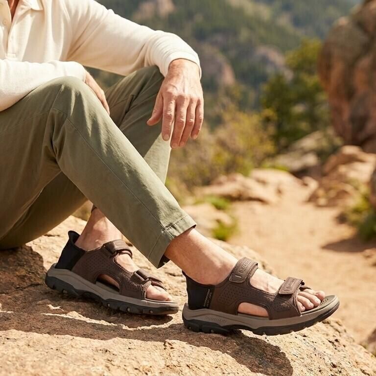Skechers Slip-Ins Relaxed Fit Tresman Sandalen Heren Bruin