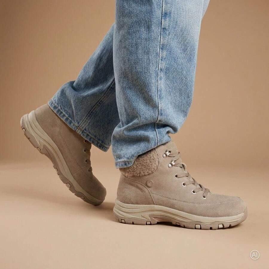 Skechers Slip-Ins Waterproof Relaxed Fit Veterboots Taupe