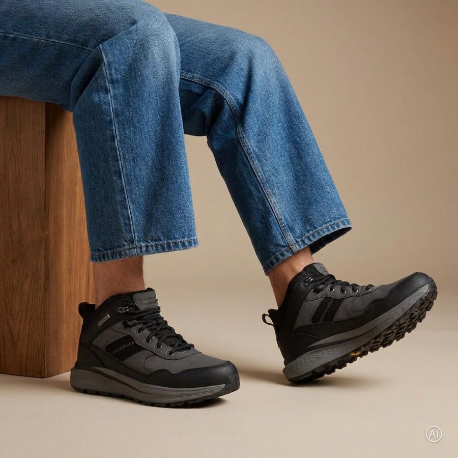 Skechers Slip-on waterproof veterboots grijs