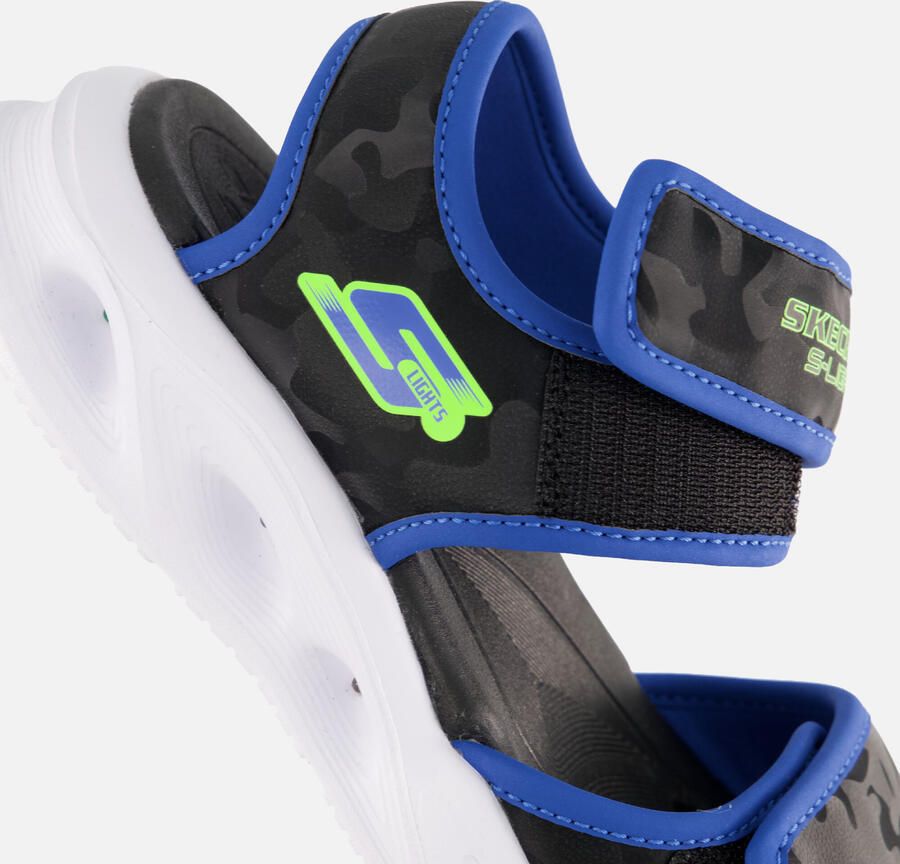 Skechers SOLA GLOW SANDAL CAMO BRIGH Jongens Sandalen Zwart - Foto 5