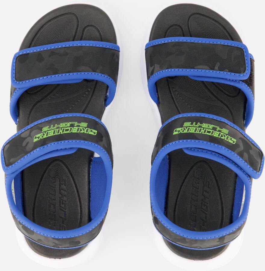 Skechers SOLA GLOW SANDAL CAMO BRIGH Jongens Sandalen Zwart - Foto 4