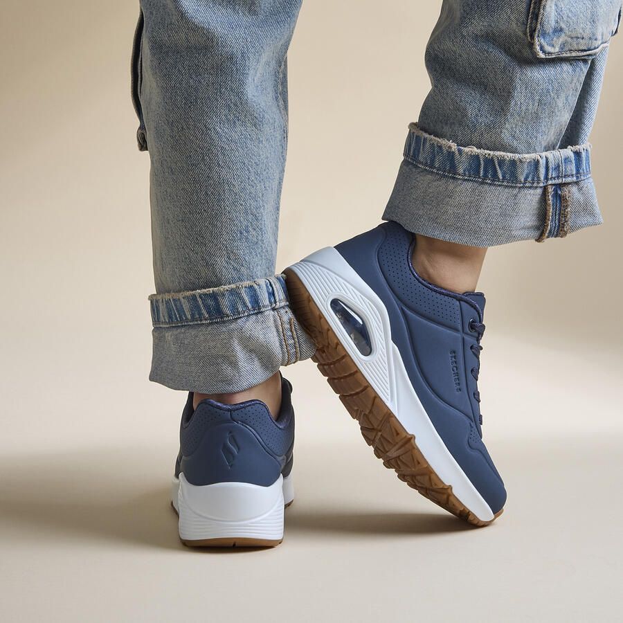 Skechers Sneakers Blauw Synthetisch 090205 Kunstleer