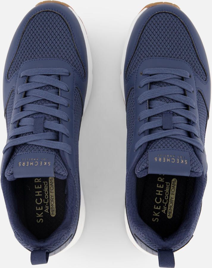 Skechers Uno Fastime sneakers blauw Imitatieleer - Foto 4