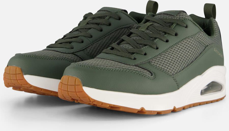 Skechers Uno Fastime sneakers groen Imitatieleer - Foto 2