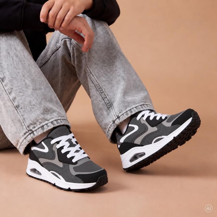 Skechers Uno Gen1 Color Surge Sneakers Jongens Grijs
