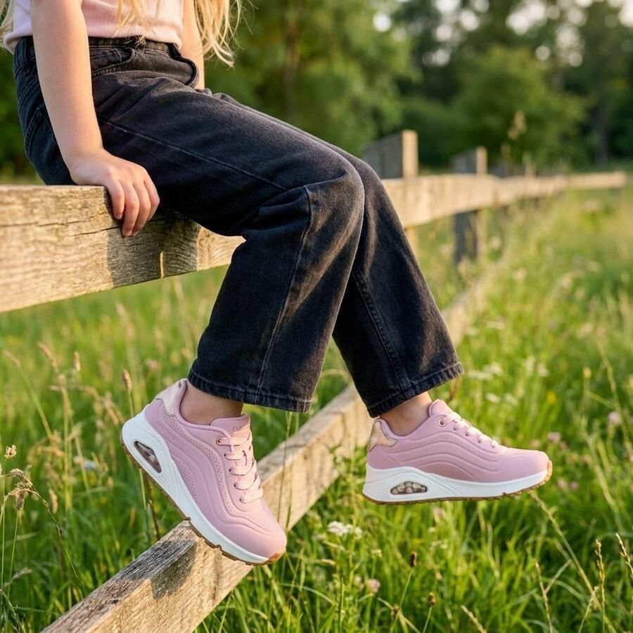 Skechers UNO GEN1 SHIMMER WAVE Meisjes Sneakers Roze