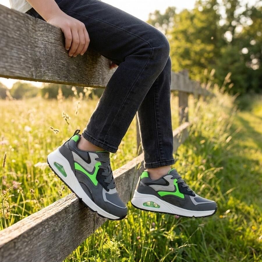 Skechers Uno sneakers grijs Imitatieleer Meerkleurig 36