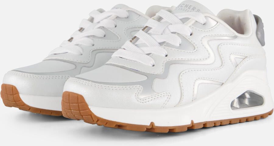 Skechers Uno Gen1 Wavy Shimmer Sneakers wit - Foto 4