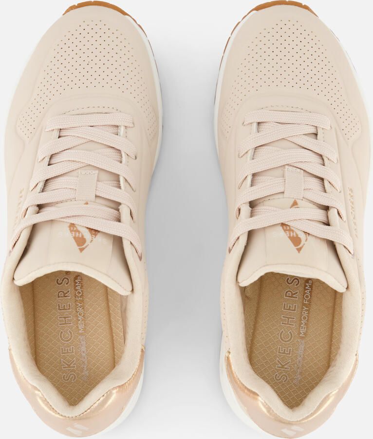 Skechers Sneakers UNO GOLDEN AIR Vrijetijdsschoen lage schoen veterschoen met metallic inzet